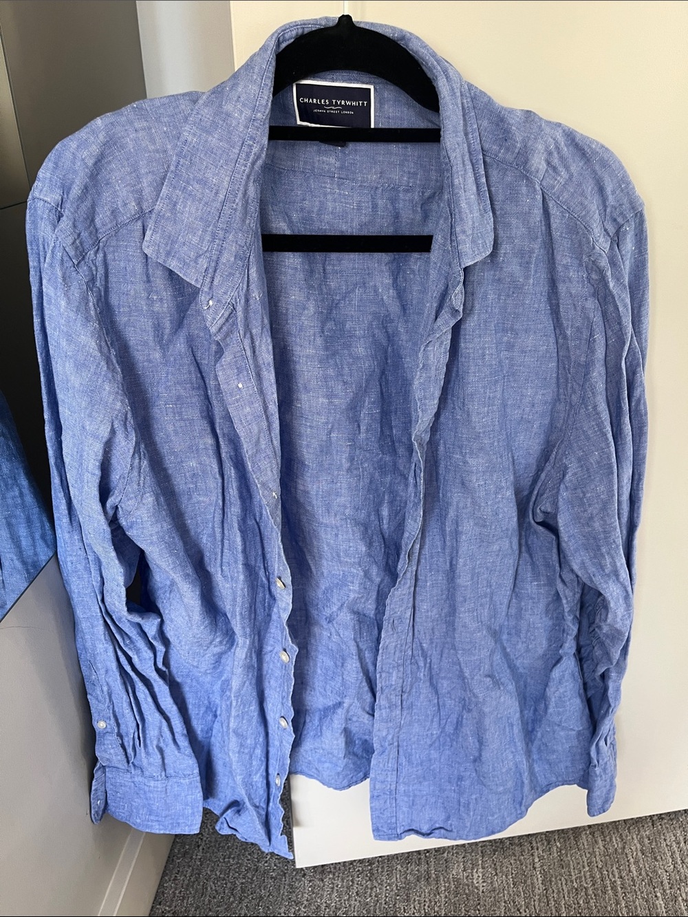 Charles Tyrwhitt Light Blue Linen Shirt